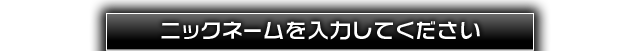 ニックネームを入力してください